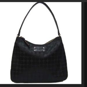 Kate Spade Black Nylon Logo Embossed BRI THOMPSON Design Shoulder Bag (NWOT)